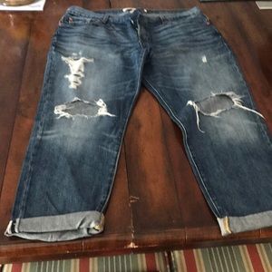 Gap Capri cropped jeans, relaxed boyfriend fit